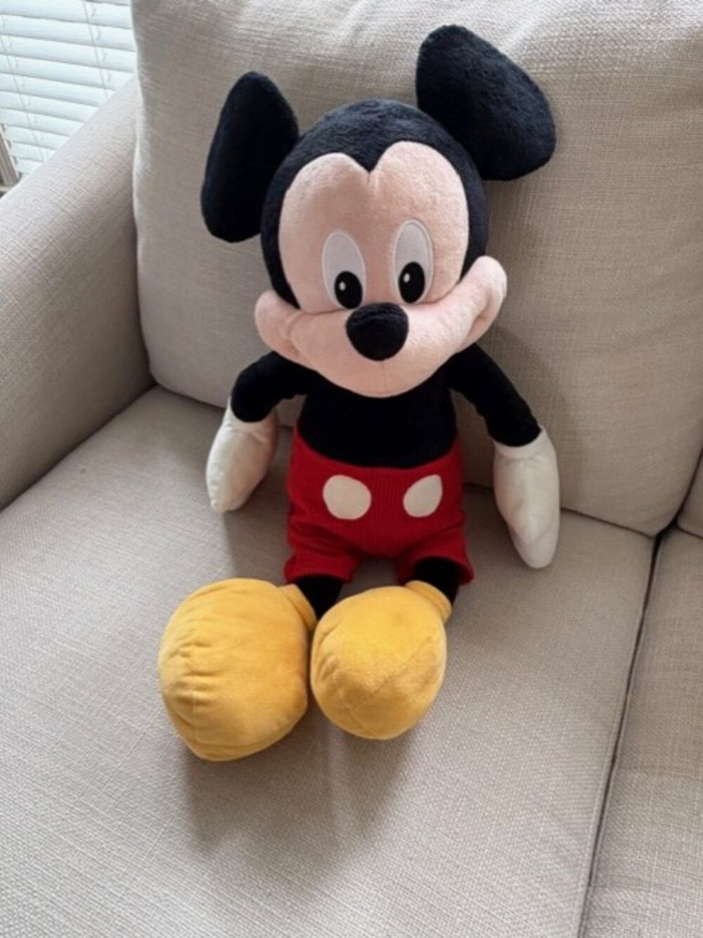 Mickey Mouse Jumbo Plush 24.5” Disney Parks Collectible – Soft & Huggable